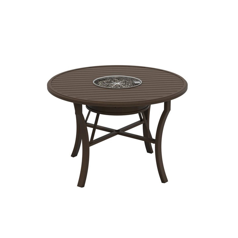 Tropitone 401154FTBL-34 Fire Round Banchetto 54 inch Counter Height Gas Table