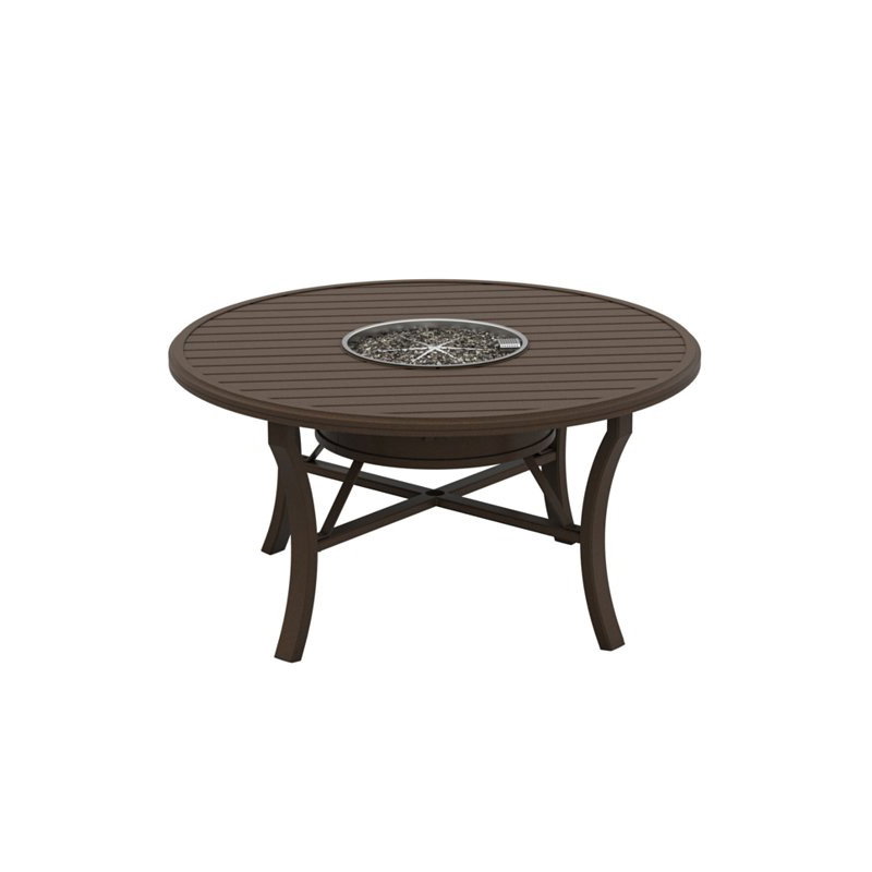 Tropitone 401154FTBL Fire Round Banchetto 54 inch Dining Height Gas Table Tropitone 401154FTBL Fire Round Banchetto 54 inch Dining Height Gas Table