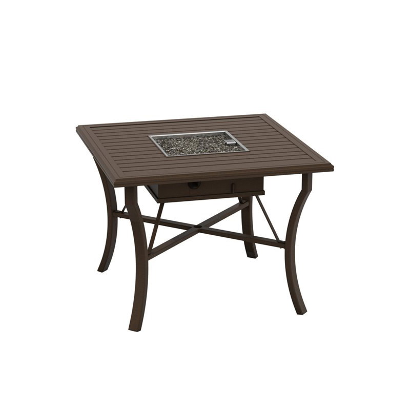 Tropitone 401158FTBL-34 Fire Square Banchetto 48 inch Counter Height Gas Table