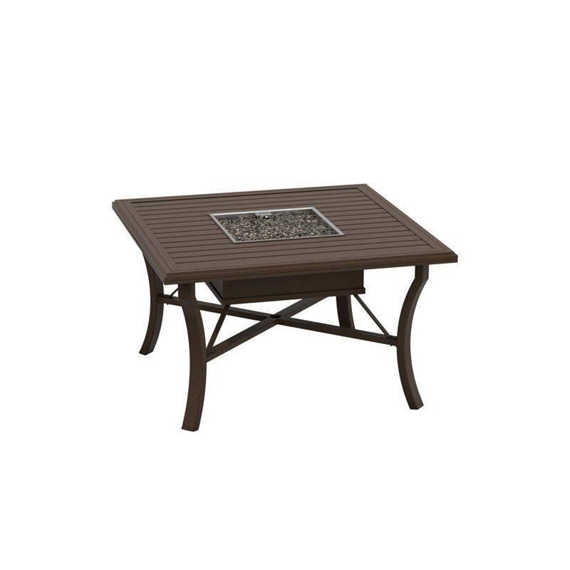 Tropitone 401158FTBL Fire Square Banchetto 48 inch Dining Height Gas Table Tropitone 401158FTBL Fire Square Banchetto 48 inch Dining Height Gas Table