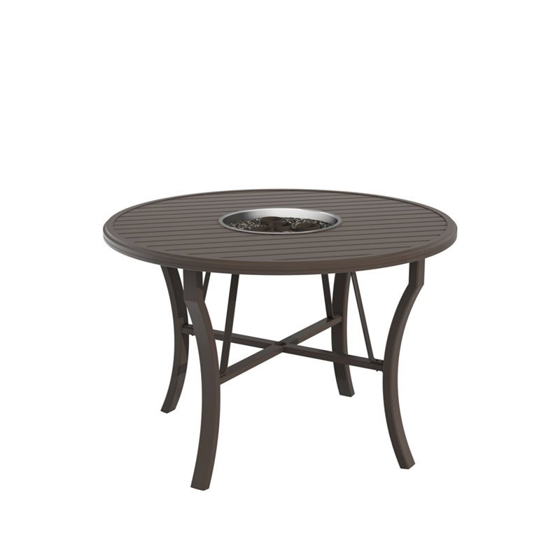 Tropitone 401154FTGL-34 Fire Round Banchetto 54 inch Counter Height Gel Table