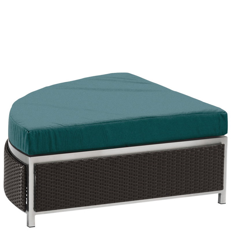 Tropitone 591008CO Cabana Club Aluminum Woven Curved Ottoman