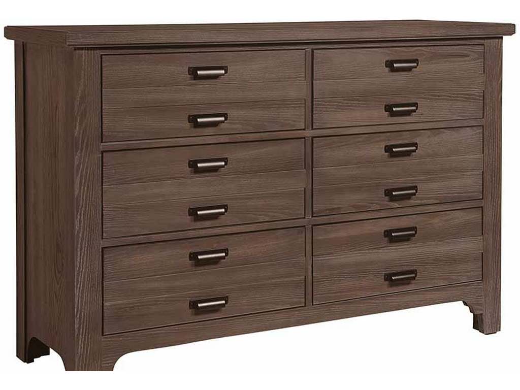 Vaughan Bassett 740-001 Bungalow Home Double Dresser 6 Drawer Folkstone