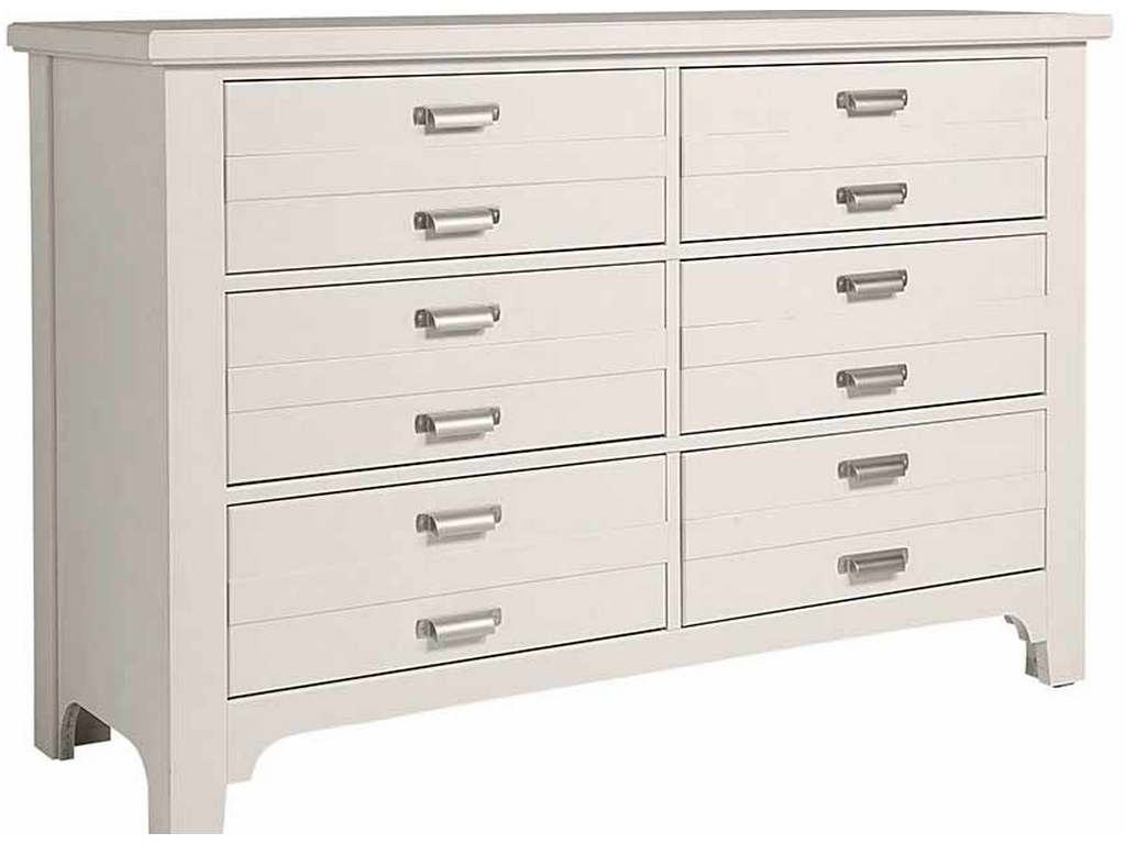 Vaughan Bassett 744-001 Bungalow Home Double Dresser 6 Drawer Lattice Vaughan Bassett 744-001 Bungalow Home Double Dresser 6 Drawer Lattice