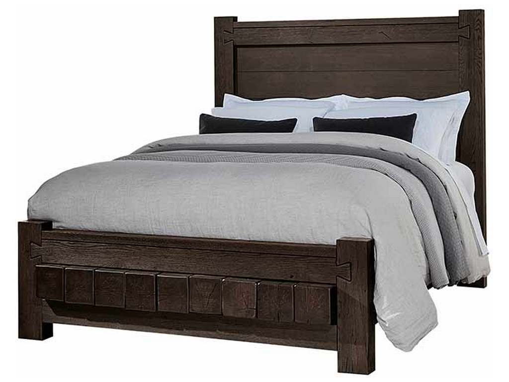 Vaughan Bassett 750-558-155-922 Dovetail Queen Poster Bed with 6x6 FB Java