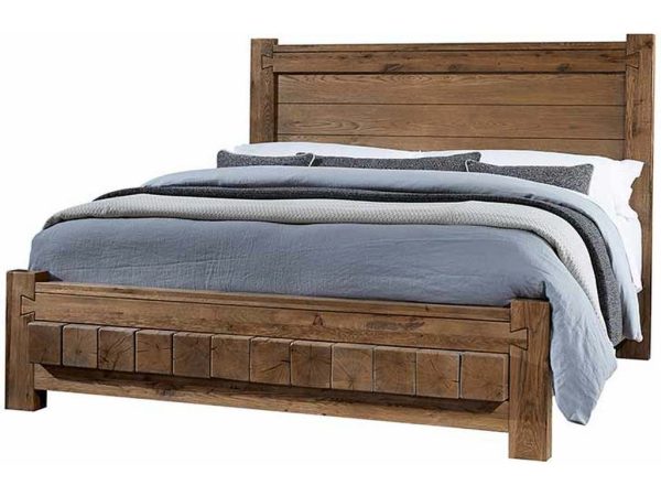 Vaughan Bassett 752-558-155-922 Dovetail Queen Poster Bed with 6x6 FB Natural