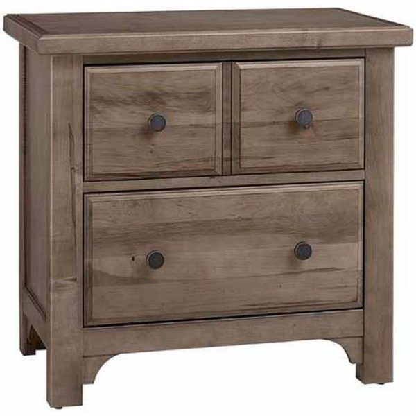 Vaughan Bassett 801-227 Cool Farmhouse Night Stand 2 Drawer Grey