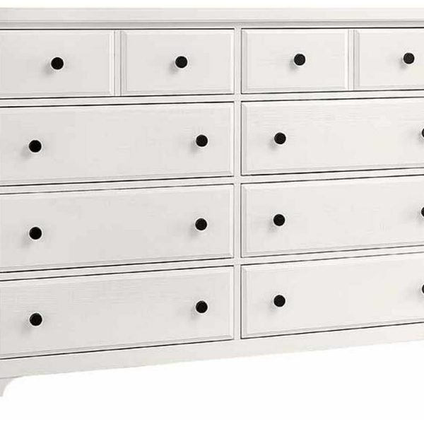 Vaughan Bassett 804-002 Cool Farmhouse Dresser 8 Drawer Soft White