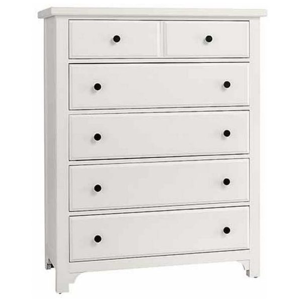 Vaughan Bassett 804-115 Cool Farmhouse Chest 5 Drawer Soft White