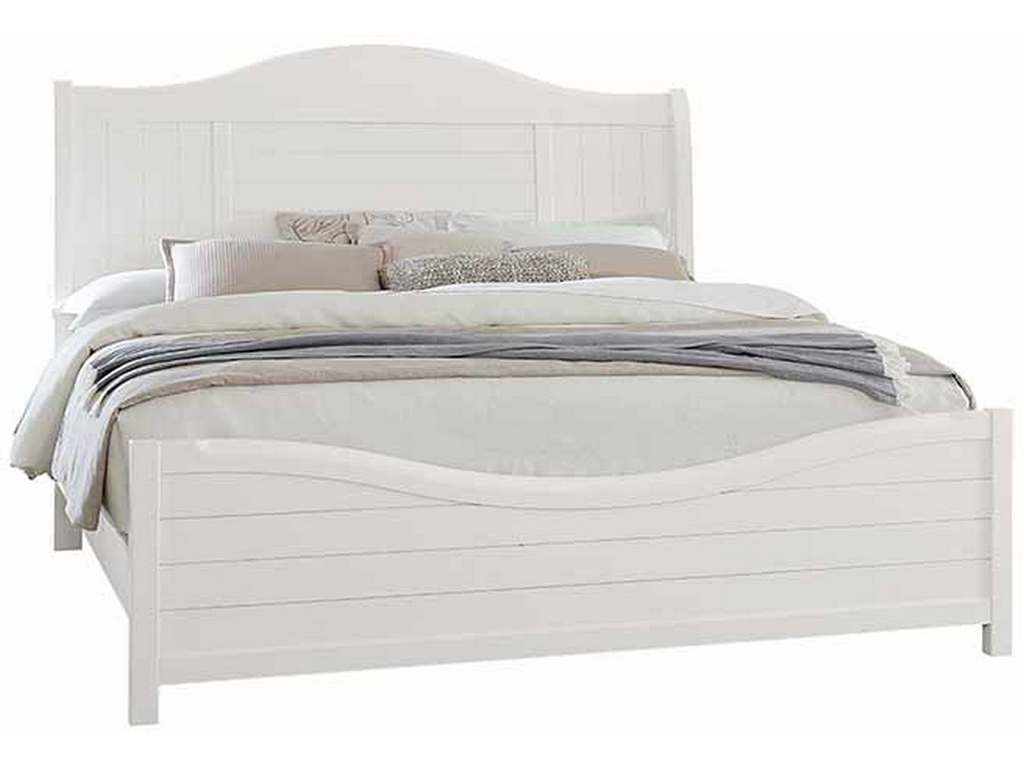 Vaughan Bassett 804-553-355-922 Cool Farmhouse Queen Sleigh Bed Soft White