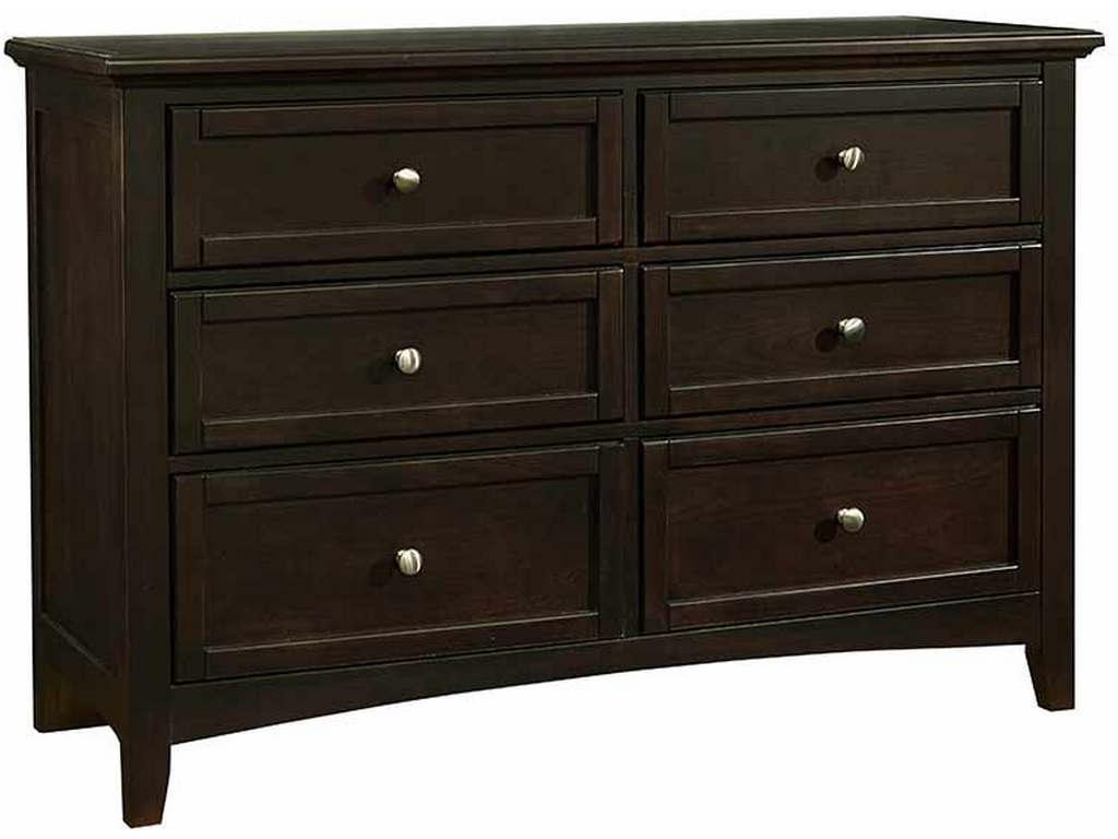 Vaughan Bassett BB27-001 Bonanza 6 Drawer Studio Dresser Merlot