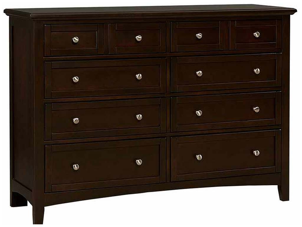 Vaughan Bassett BB27-002 Bonanza 8 Drawer Storage Dresser Merlot