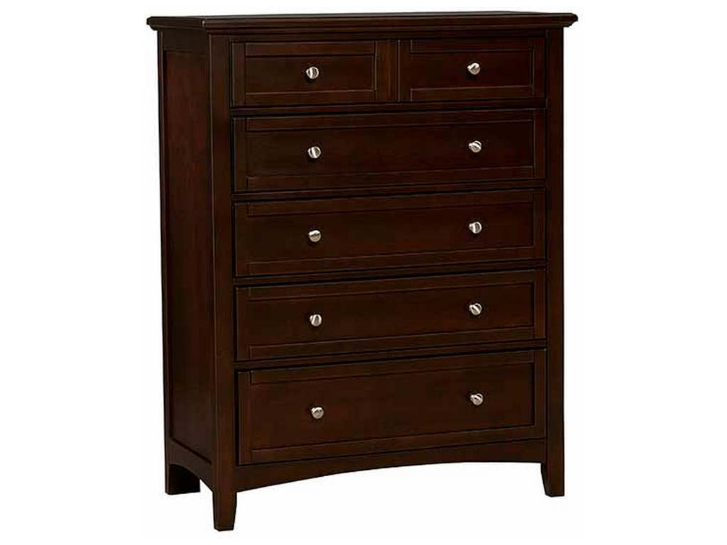 Vaughan Bassett BB27-115 Bonanza 5 Drawer Storage Chest Merlot