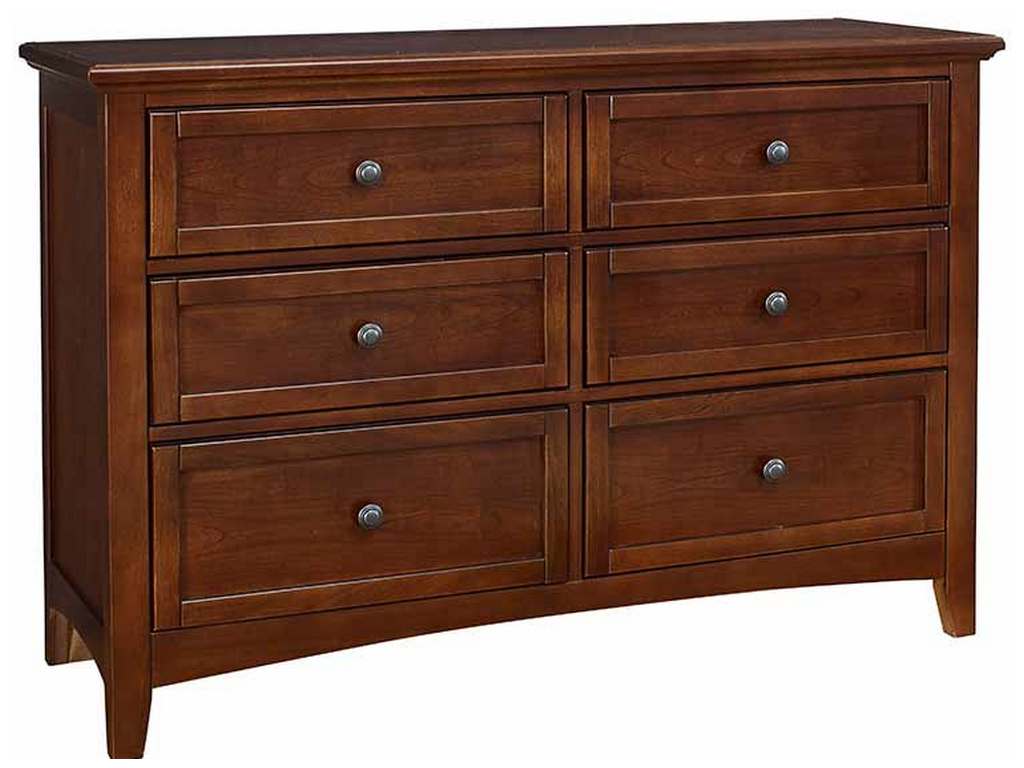 Vaughan Bassett BB28-001 Bonanza 6 Drawer Studio Dresser Cherry Vaughan Bassett BB28-001 Bonanza 6 Drawer Studio Dresser Cherry