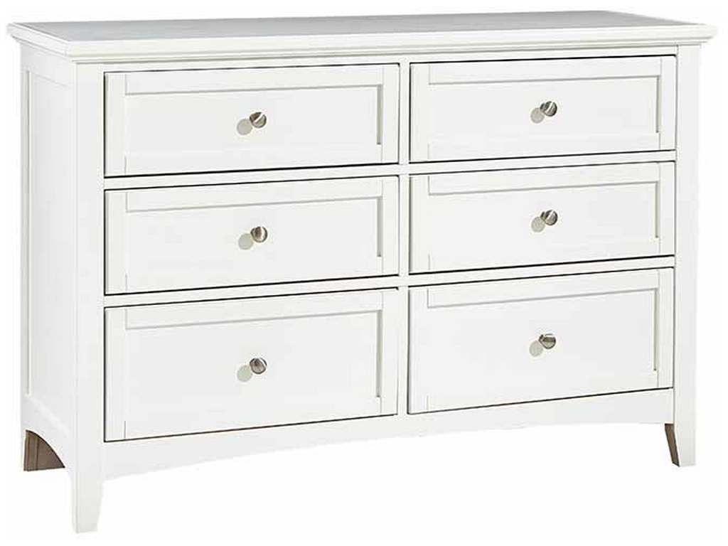 Vaughan Bassett BB29-001 Bonanza 6 Drawer Studio Dresser White