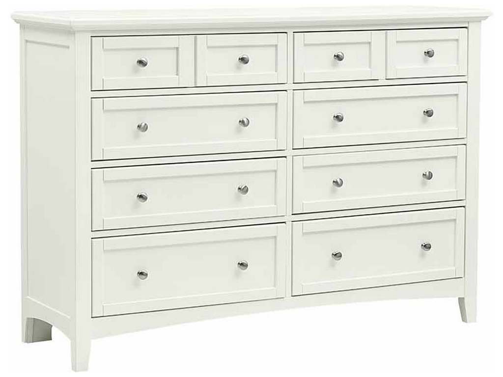 Vaughan Bassett BB29-002 Bonanza 8 Drawer Storage Dresser White Vaughan Bassett BB29-002 Bonanza 8 Drawer Storage Dresser White