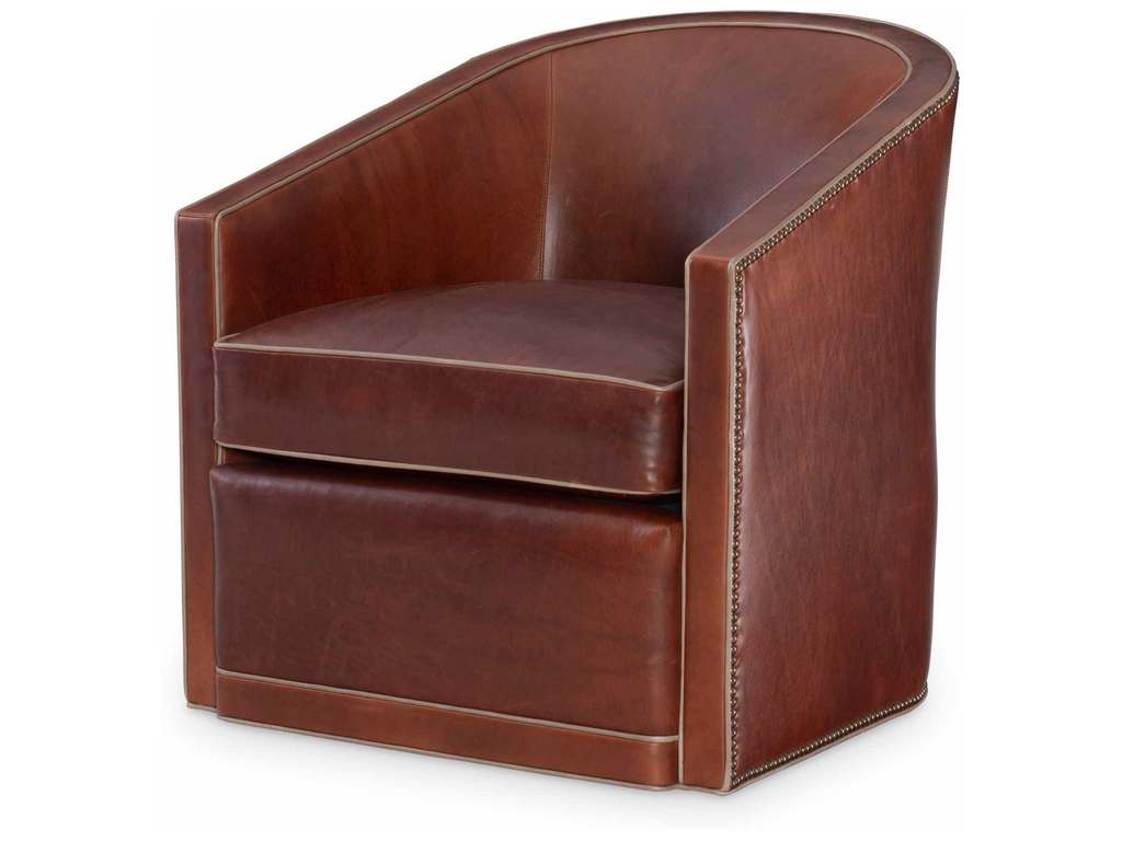 Wesley Hall L593  Peter Jacob Radcliffe Leather Swivel Chair