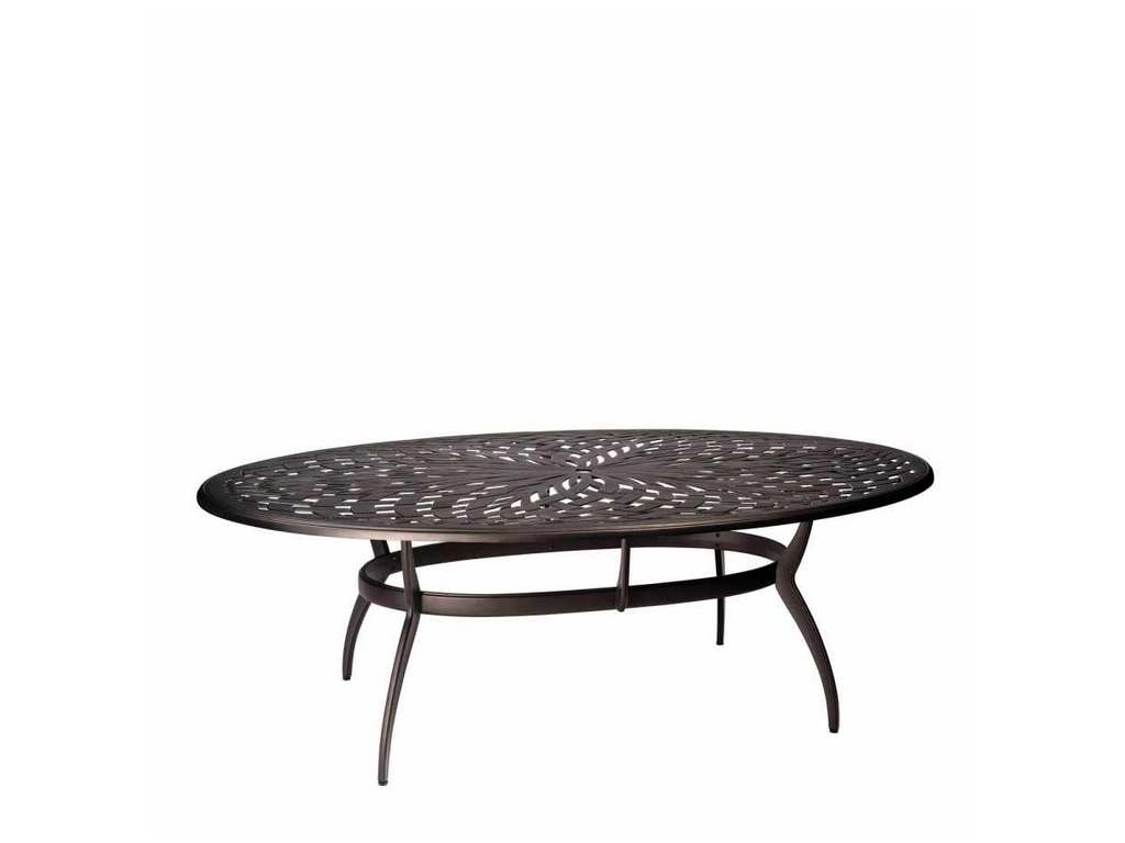 Woodard 7U84BT  Oval Umbrella Dining Table