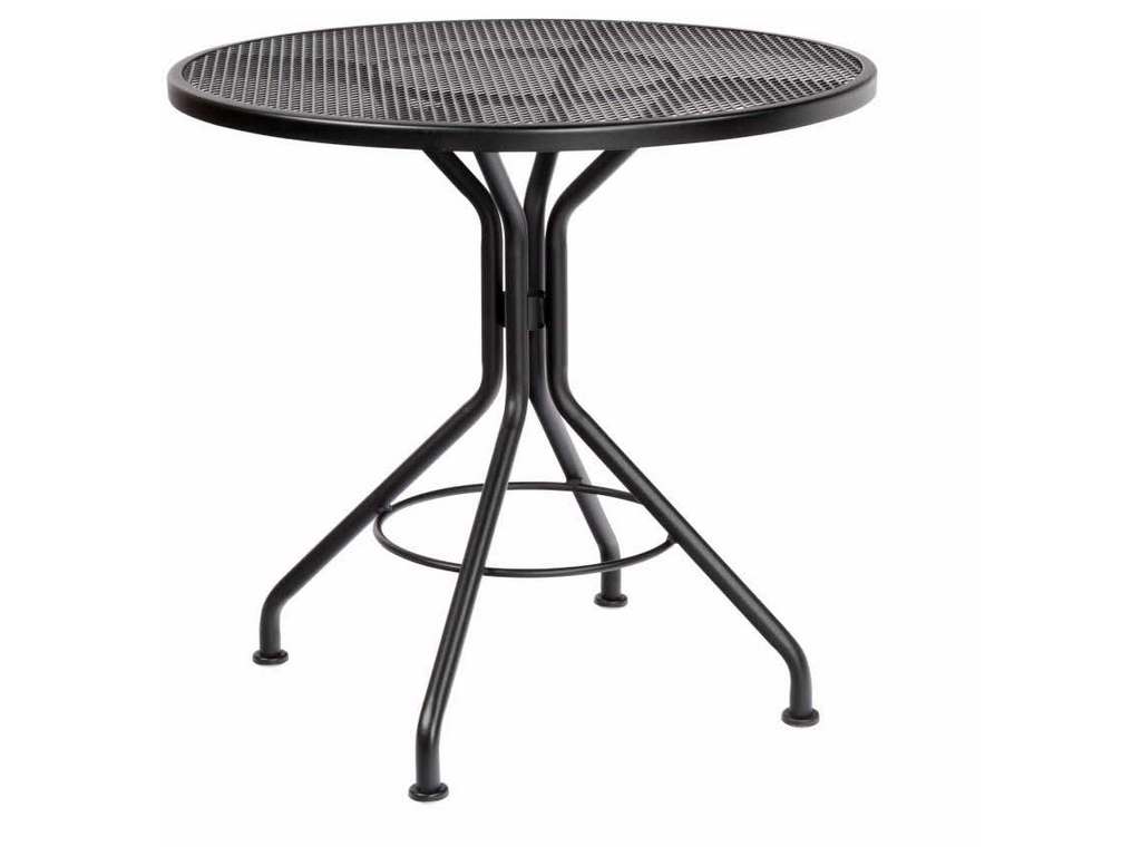 Woodard 280134 Textured Black Contact 30 inch Round Bistro Table Woodard 280134 Textured Black Contact 30 inch Round Bistro Table