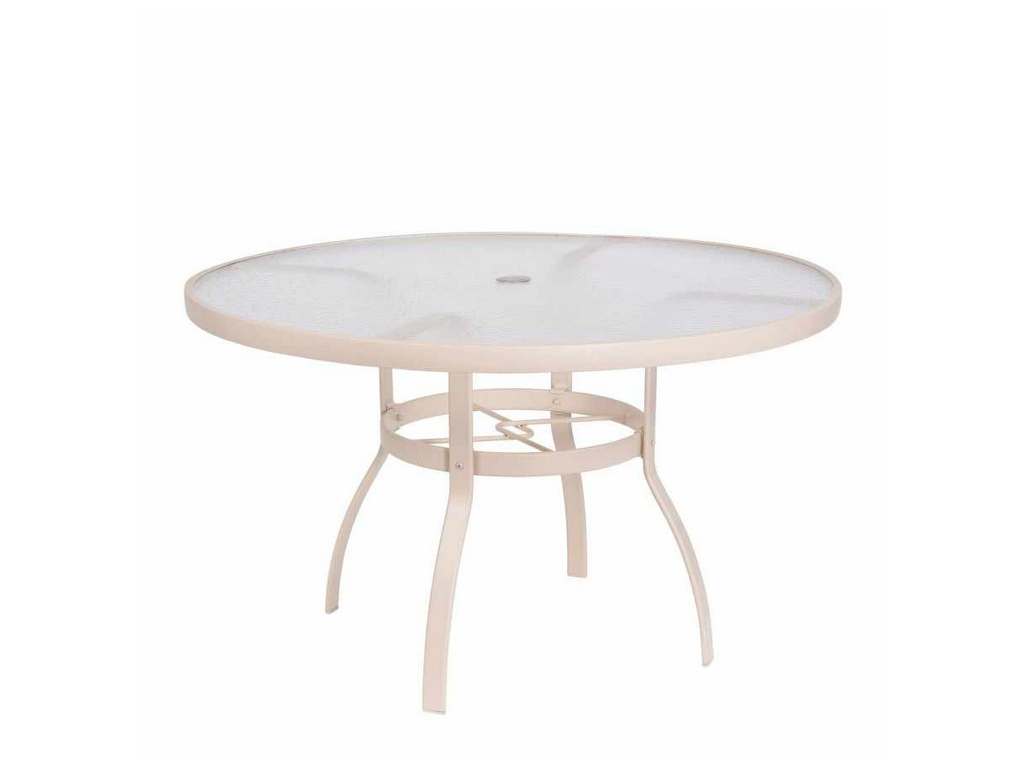 Woodard 822148W  Sandstone 48 inch Round Umbrella Table Acrylic Top