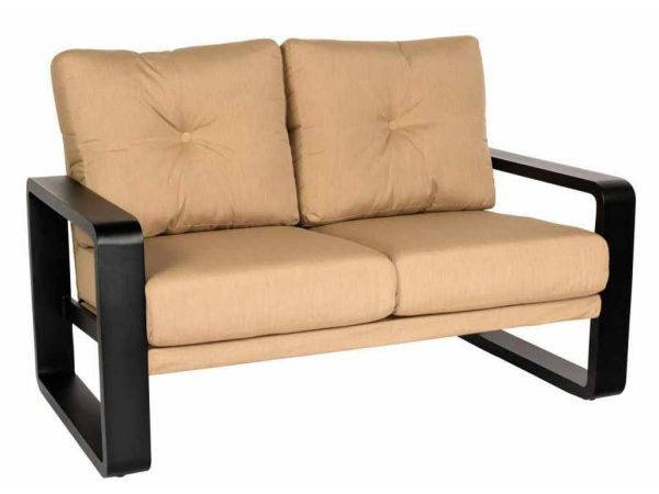 Woodard 7D0819 Vale Love Seat with Upholstered Back