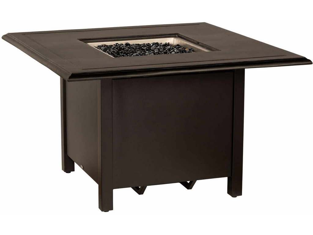 Woodard 65M742 09242FP Solid Cast Complete Fire Tables Square Chat Height Fire Table