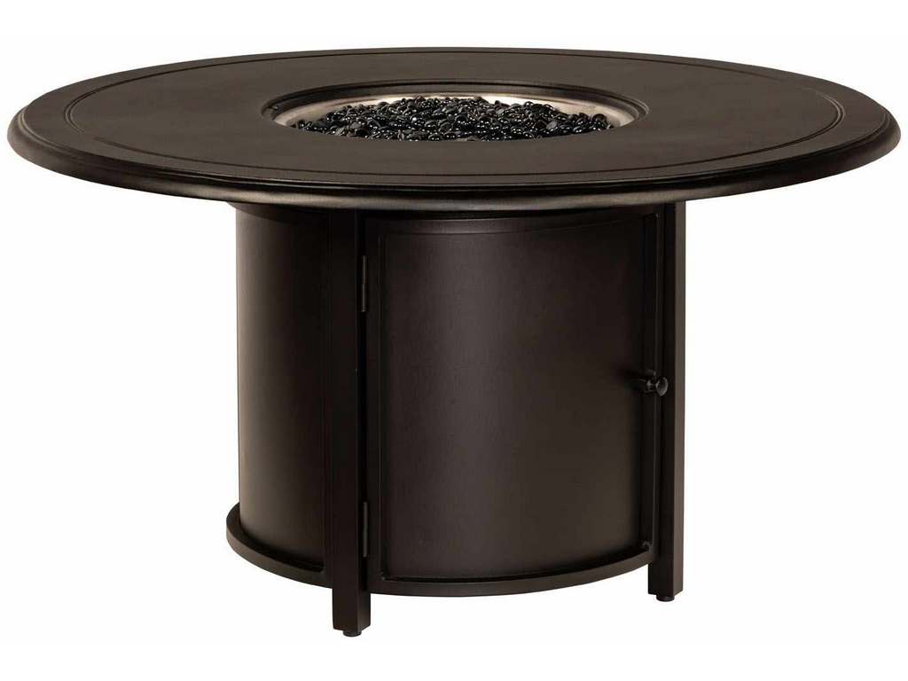 Woodard 65M747 09248FP Solid Cast Complete Fire Tables Round Chat Height Fire Table