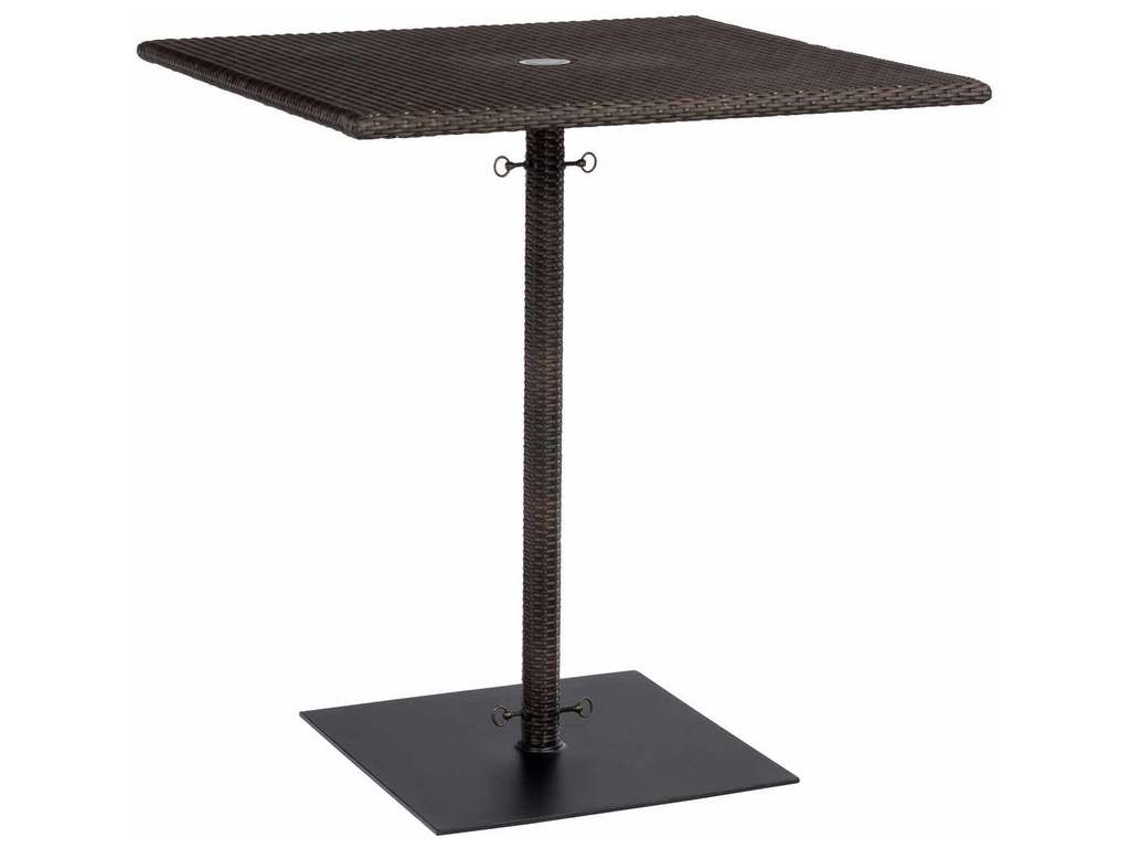 Woodard S593936 Square Umbrella Bar Height Table with Weighted Base Woodard S593936 Square Umbrella Bar Height Table with Weighted Base