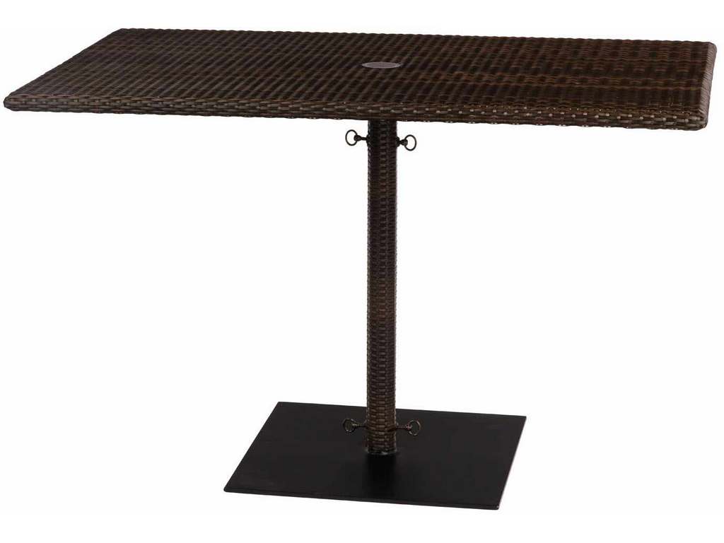 Woodard S593738  Rectangular Umbrella Table with weighted base