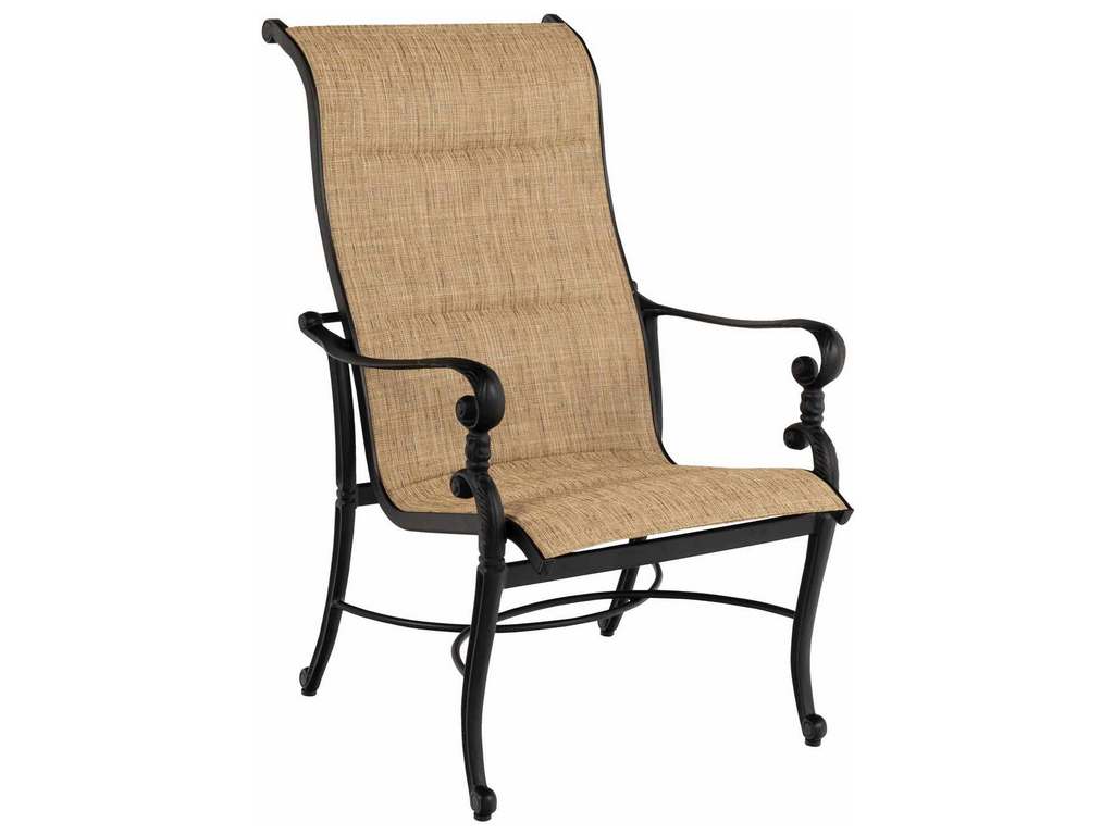 Woodard 1H0526 Avondale Sling Padded Sling Dining Armchair