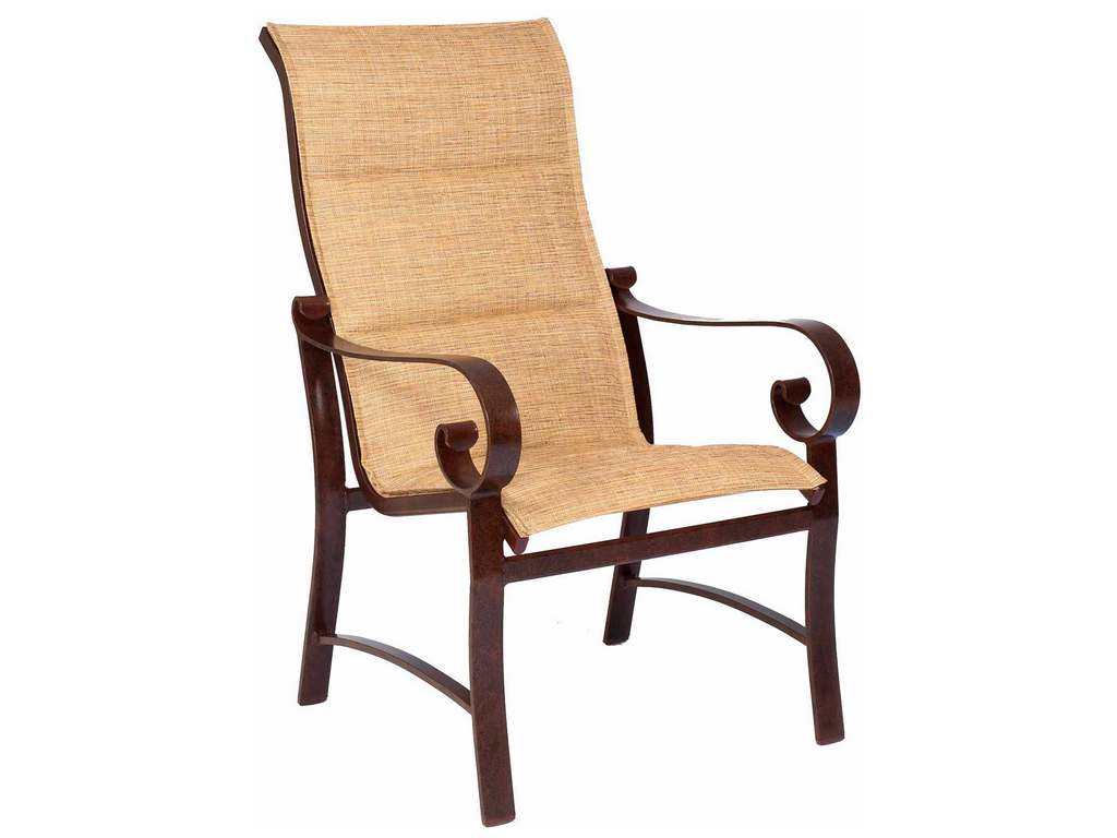 Woodard 62H525 Belden   Padded Sling High Back Dining Armchair