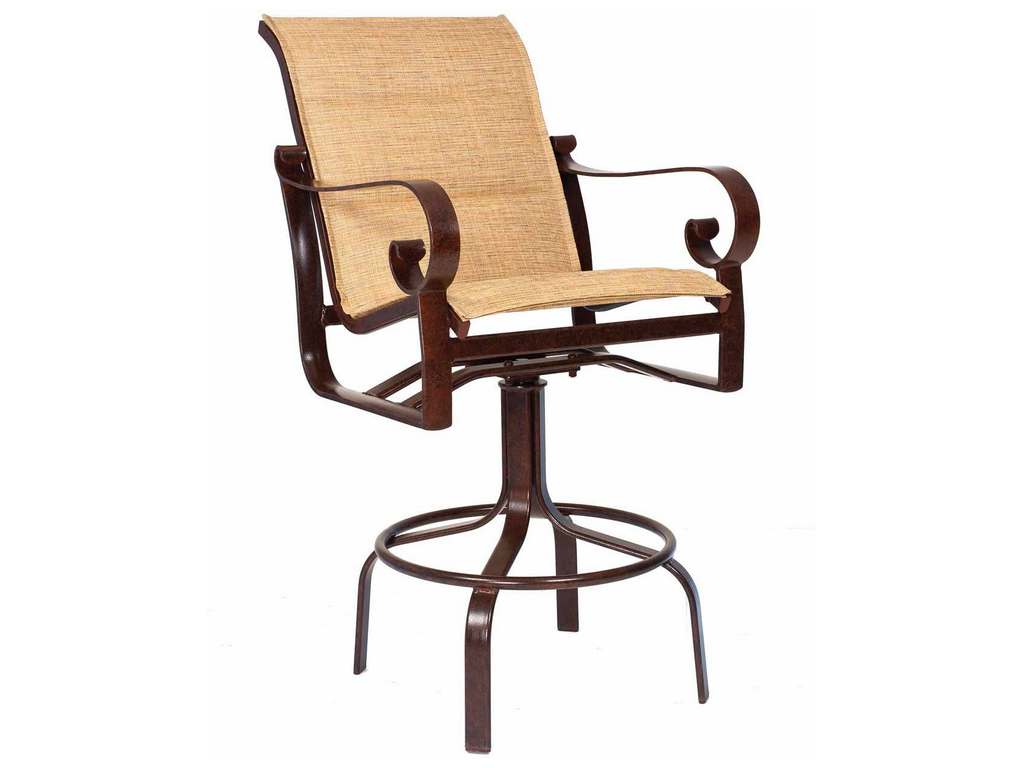 Woodard 62H568 Belden   Padded Sling Swivel Bar Stool