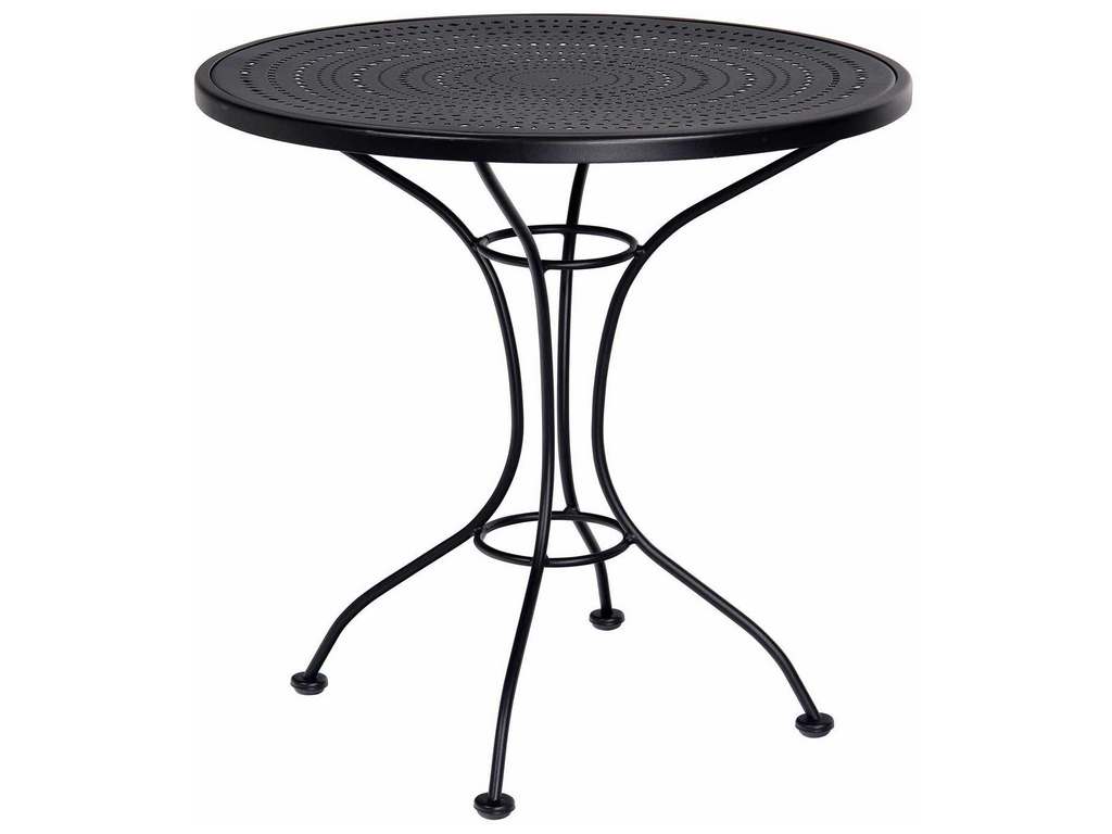 Woodard 380032  Parisienne 30 inch Round Bistro Table Pattern Metal Top