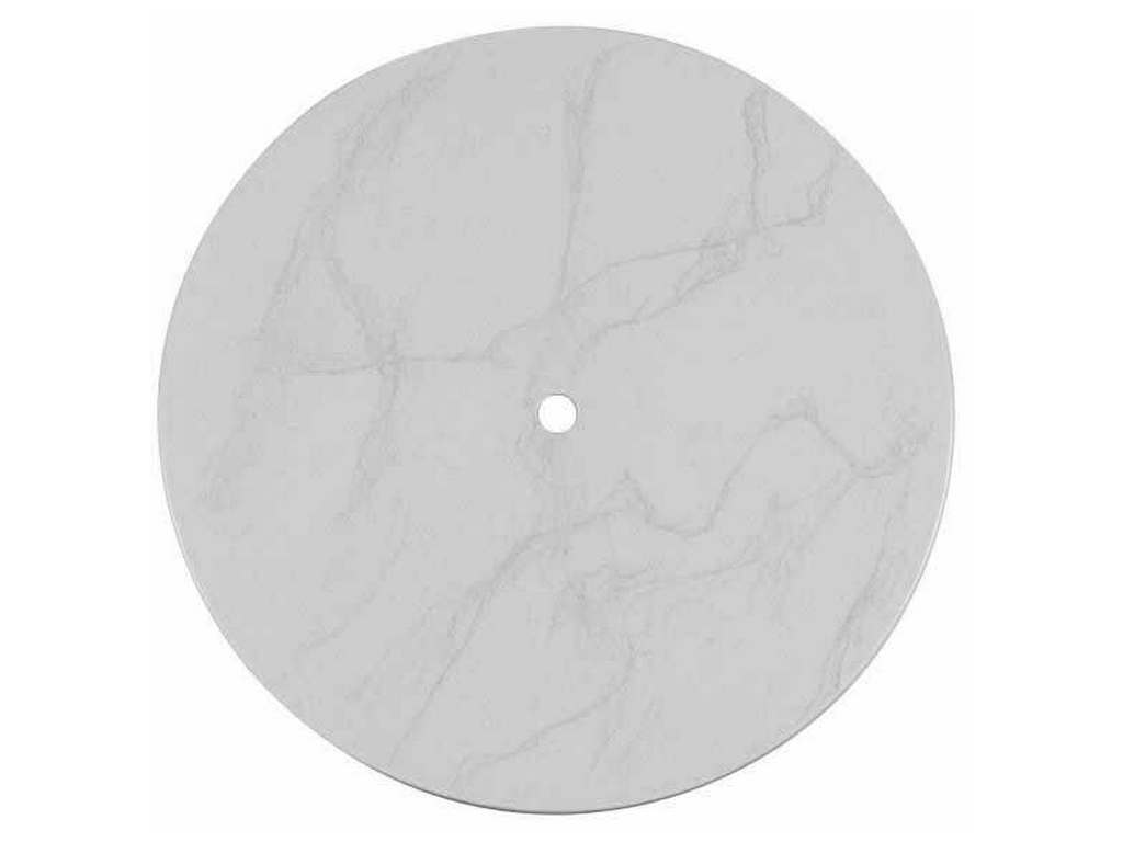 Woodard 0FC22  Carrera 22 inch Round Fiberglass Faux Travertine Top