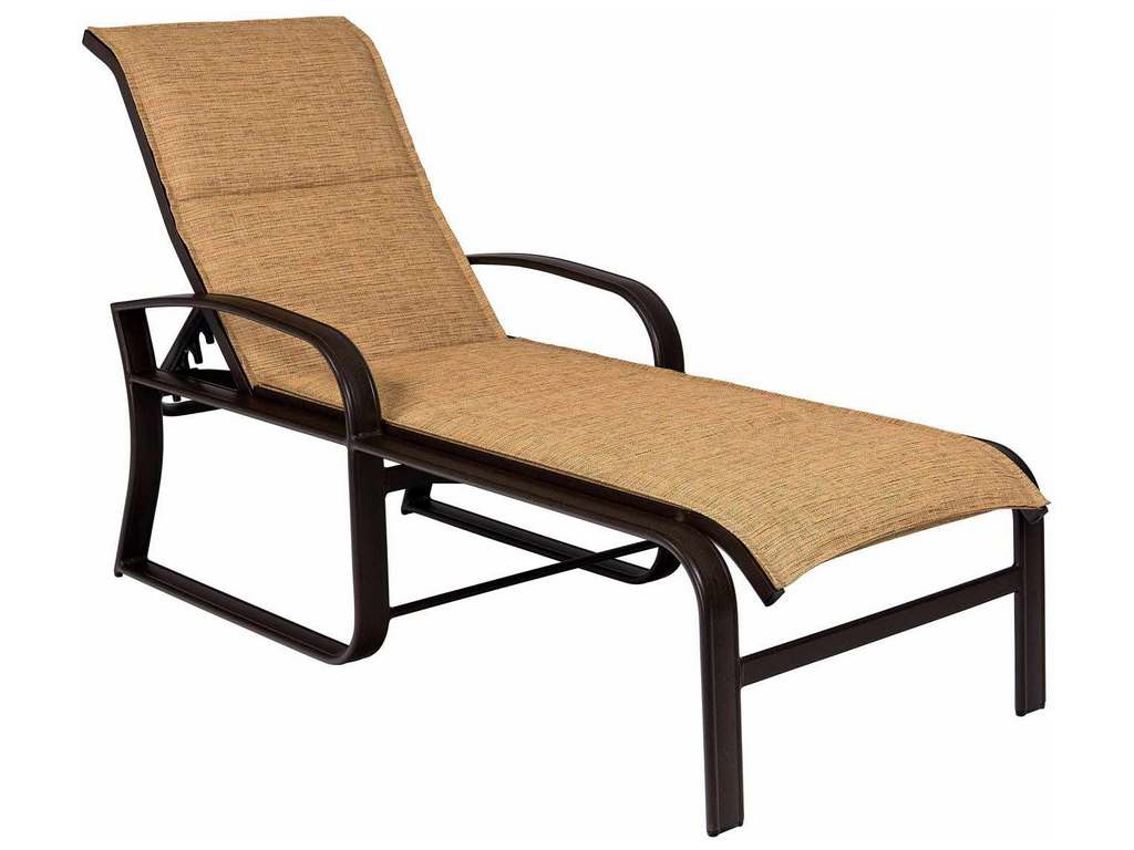 Woodard 2FH570 Cayman Isle Padded Sling Adjustable Chaise Lounge