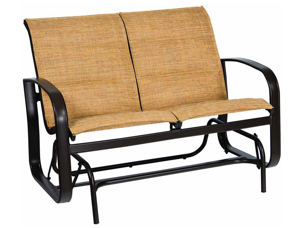 Woodard 2FX573 Cayman Isle Padded Sling Gliding Love Seat