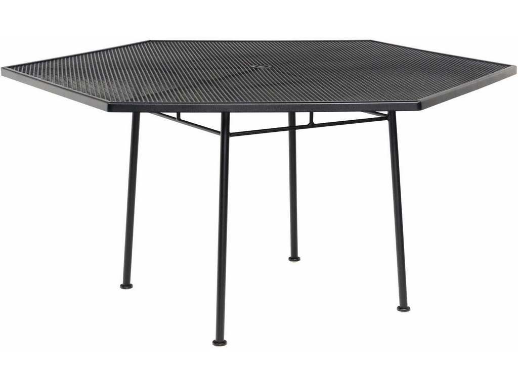 Woodard 190138  Mesh Top 54 inch Hexagon Umbrella Table