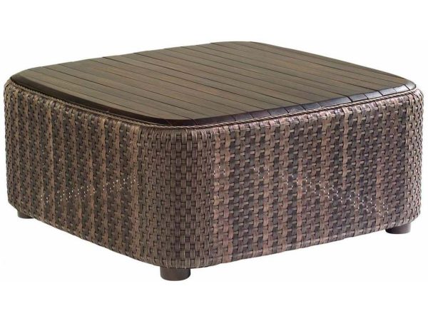 Woodard S530211 Aruba Coffee Table with Teak Top