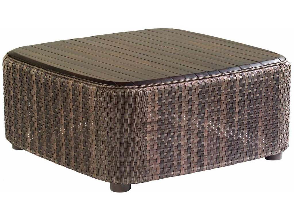 Woodard S530211 Aruba Coffee Table with Teak Top