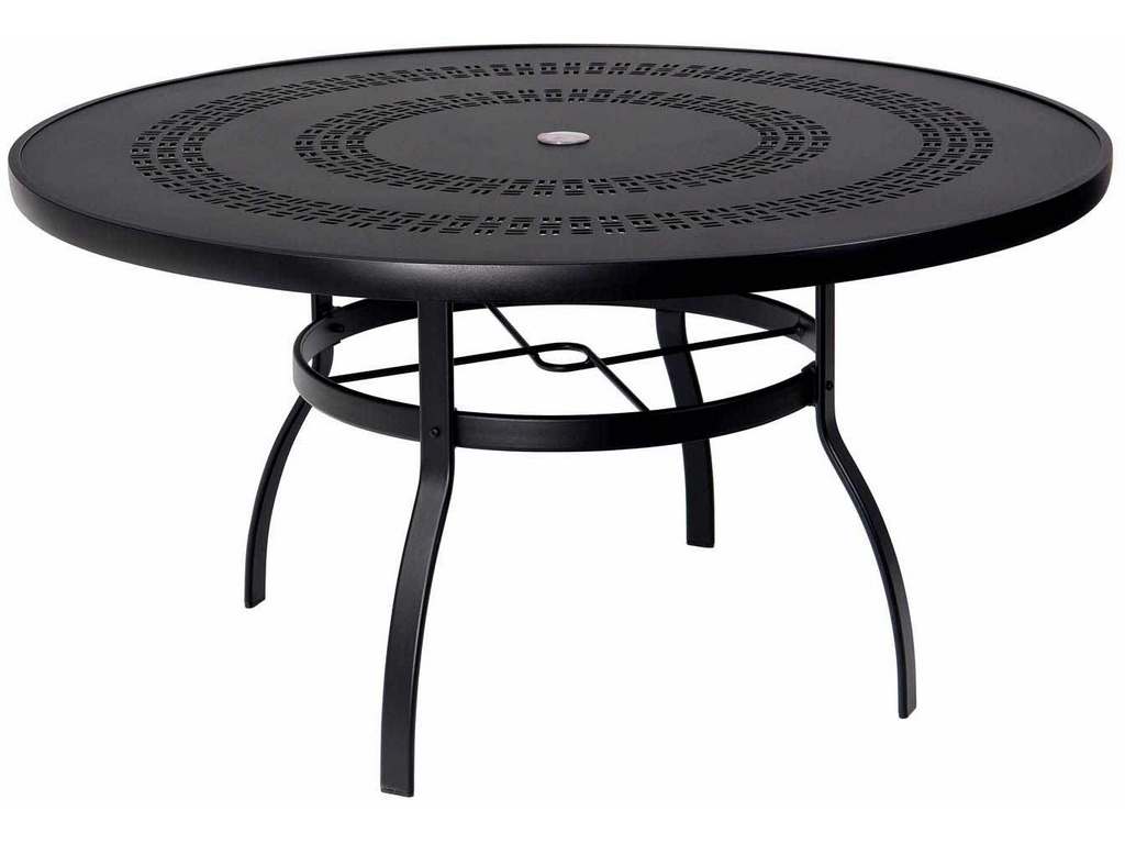 Woodard 820154A Deluxe 54 inch Round Umbrella Table with Trellis Top Woodard 820154A Deluxe 54 inch Round Umbrella Table with Trellis Top