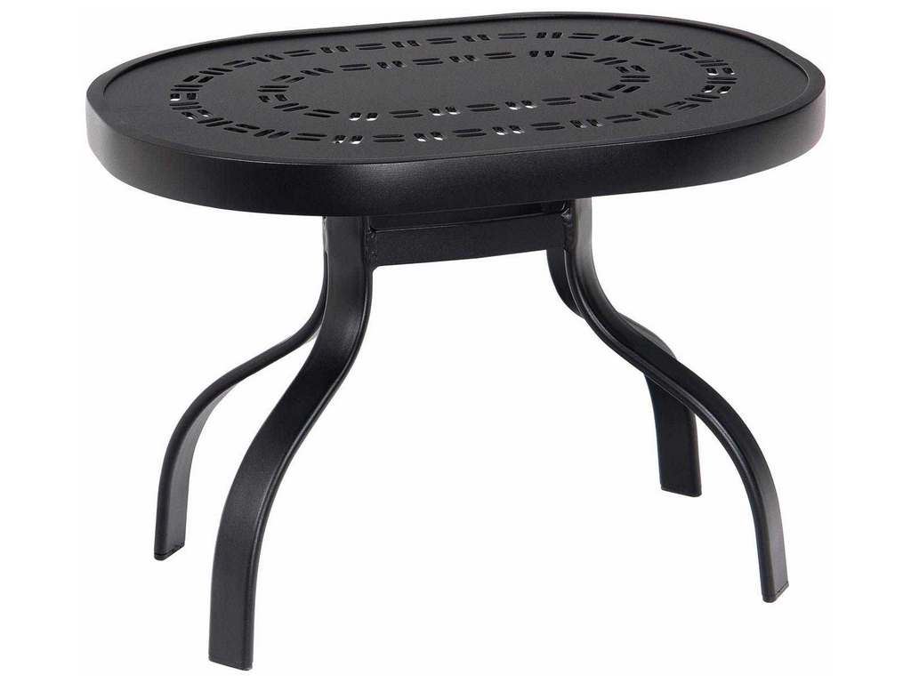 Woodard 820453A  Deluxe 19 inch x 24 inch Rectangular End Table with Trellis Top