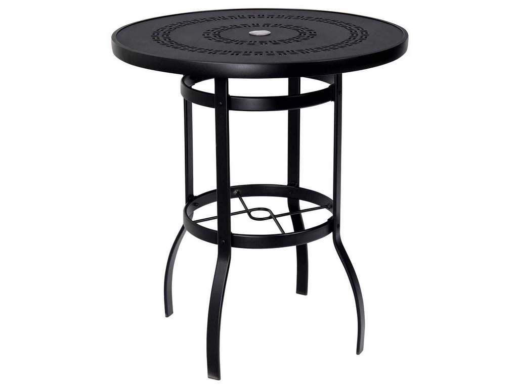 Woodard 820536A  Deluxe 36 inch Round Bar Height Umbrella Table with Trellis Top