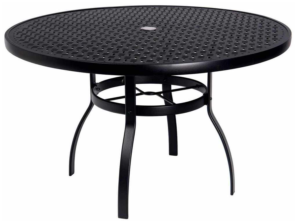 Woodard 826148WL  Deluxe 48 inch Round Umbrella Table with Lattice Top