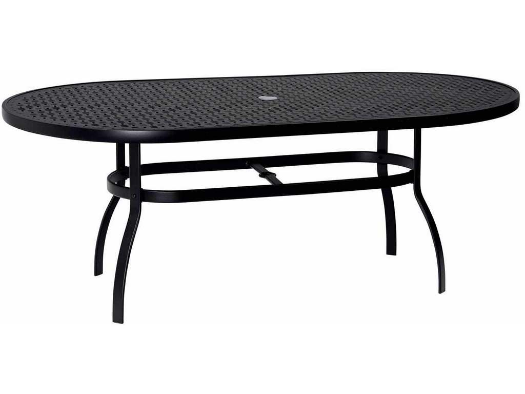 Woodard 826174WL Deluxe 42 inch x 74 inch Oval Umbrella Table with Lattice Top Woodard 826174WL Deluxe 42 inch x 74 inch Oval Umbrella Table with Lattice Top