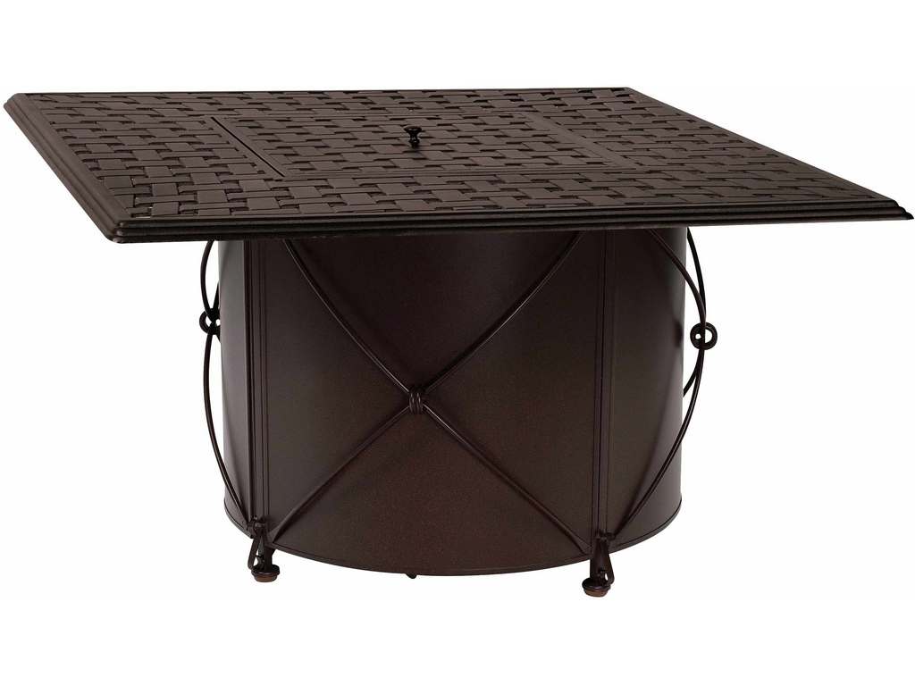 Woodard 4TM338 Derby Accented Universal Round Fire Table Base with Square Burner