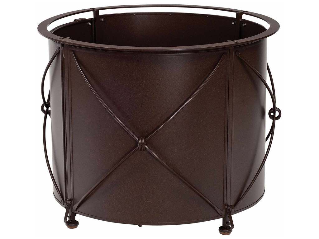 Woodard 4TM348 Derby Accented Universal Round Fire Table with Round Burner