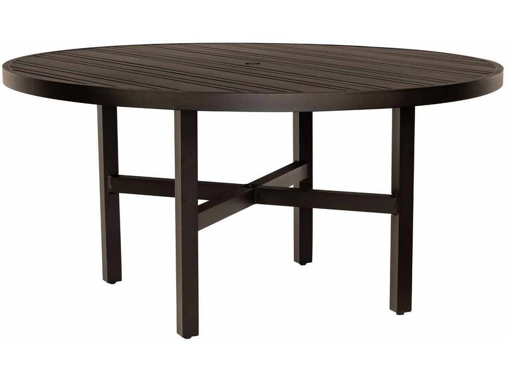 Woodard 4V4800  02660 Tri Slat Complete Tables Round Dining Umbrella Table
