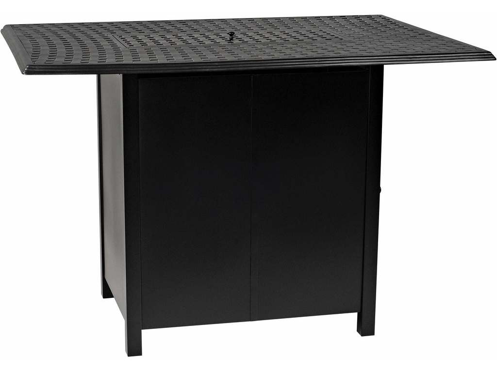 Woodard 650LBR  Rectangular Bar Height Fire Pit Base with Rectangular Burner