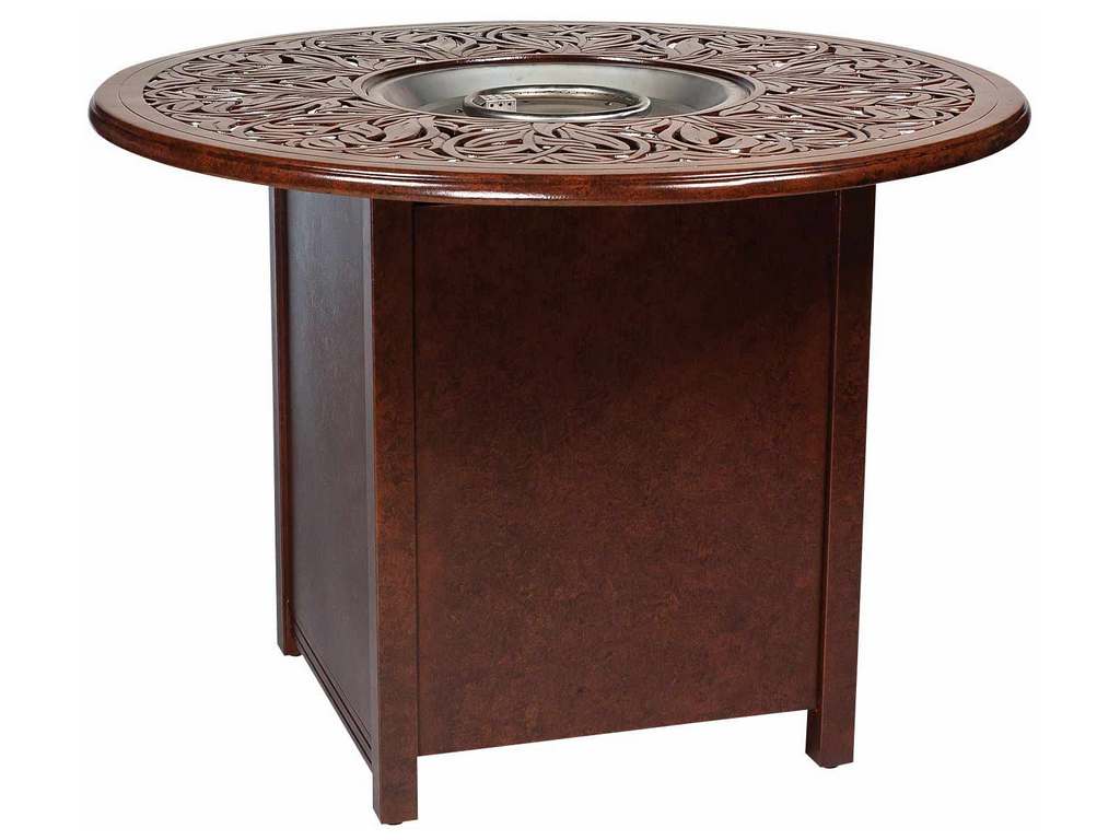 Woodard 65M749 Square Counter Height Fire Table Base with Round Burner