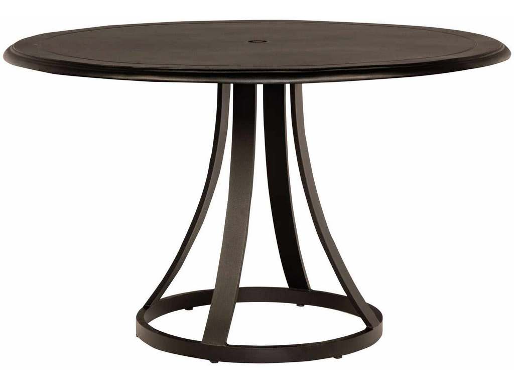 Woodard 5Y4800  09248 Solid Cast Complete Tables Round Dining Umbrella Table